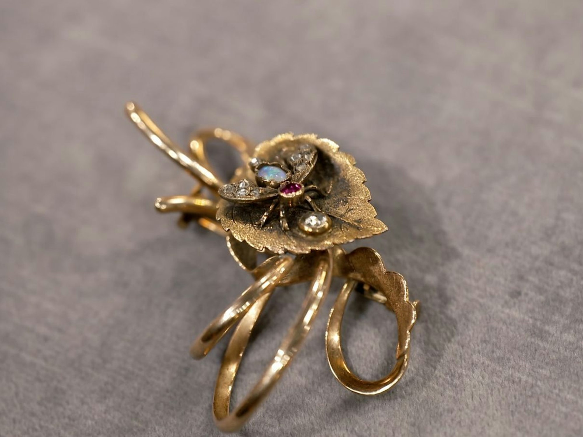 Die geerbte Brosche zeigte eine Fliege, die auf einem Blatt sitzt. (Bild: ZDF)