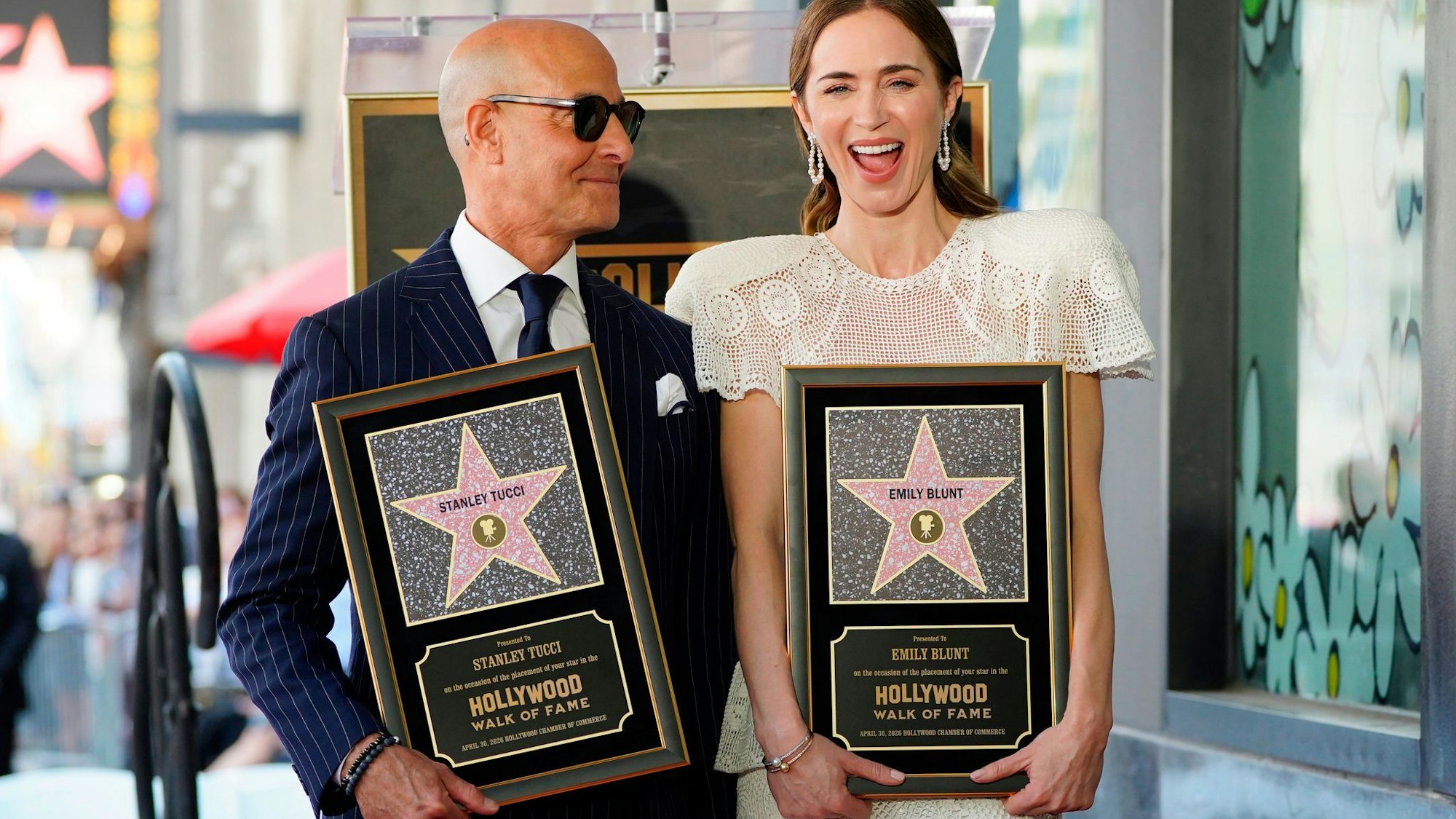 Stern auf «Walk of Fame» für Blunt und Tucci