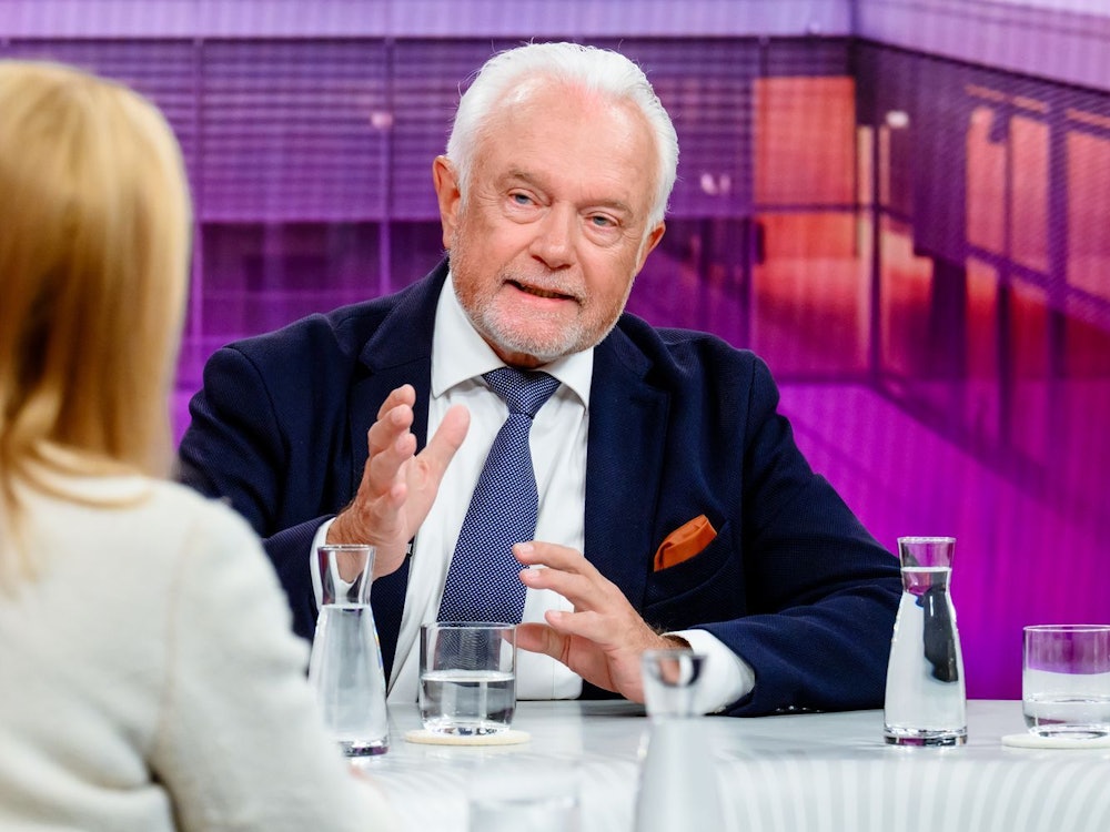 Zwischen FDP-Politiker Wolfgang Kubicki und Kevin Kühnert, inzwischen bei der Bürgerbewegung Finanzwende, entbrannte eine hitzige Diskussion. (Bild: ZDF/Svea Pietschmann )
