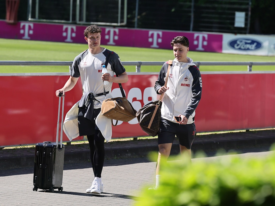Eric Martel und Denis Huseinbasic auf dem Weg zur Abfahrt.