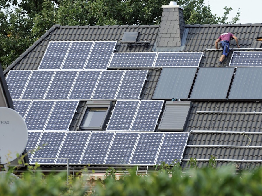 Solaranlage auf einem Dach
