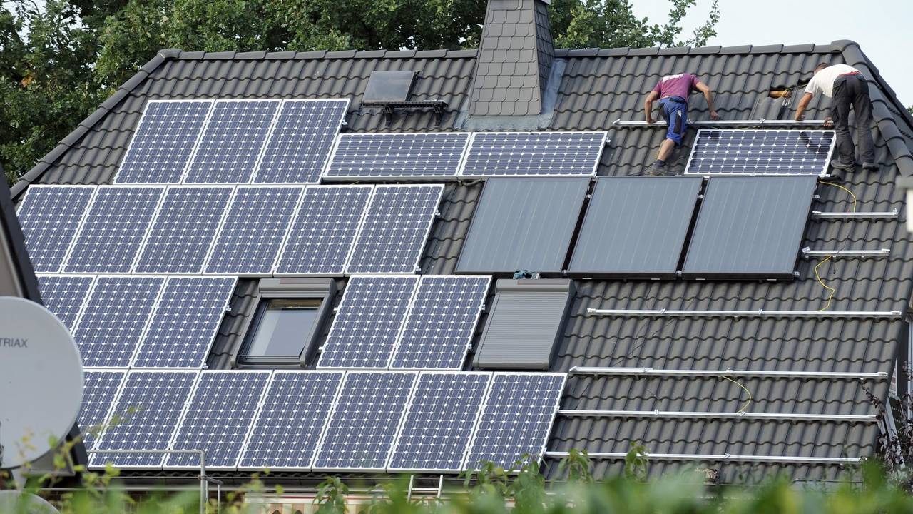 Solaranlage auf einem Dach