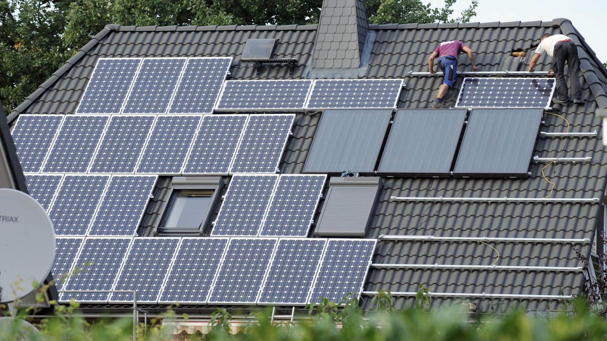 Solaranlage auf einem Dach