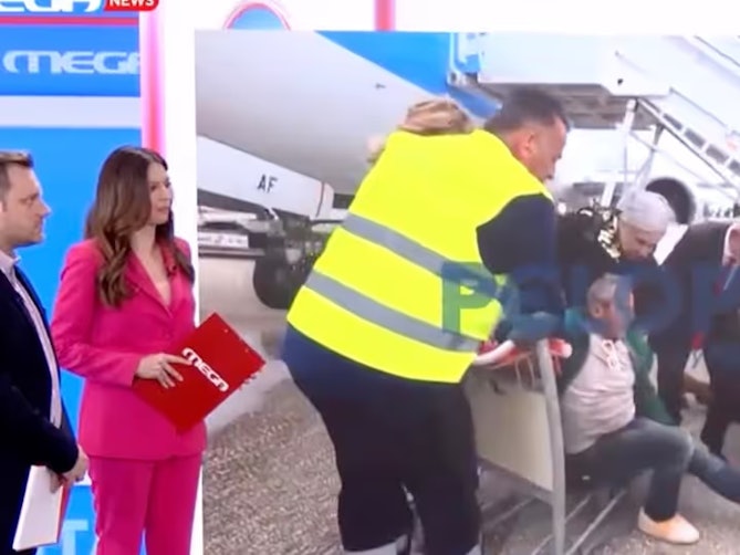 Griechischer TV-Bericht über den Zwischenfall.