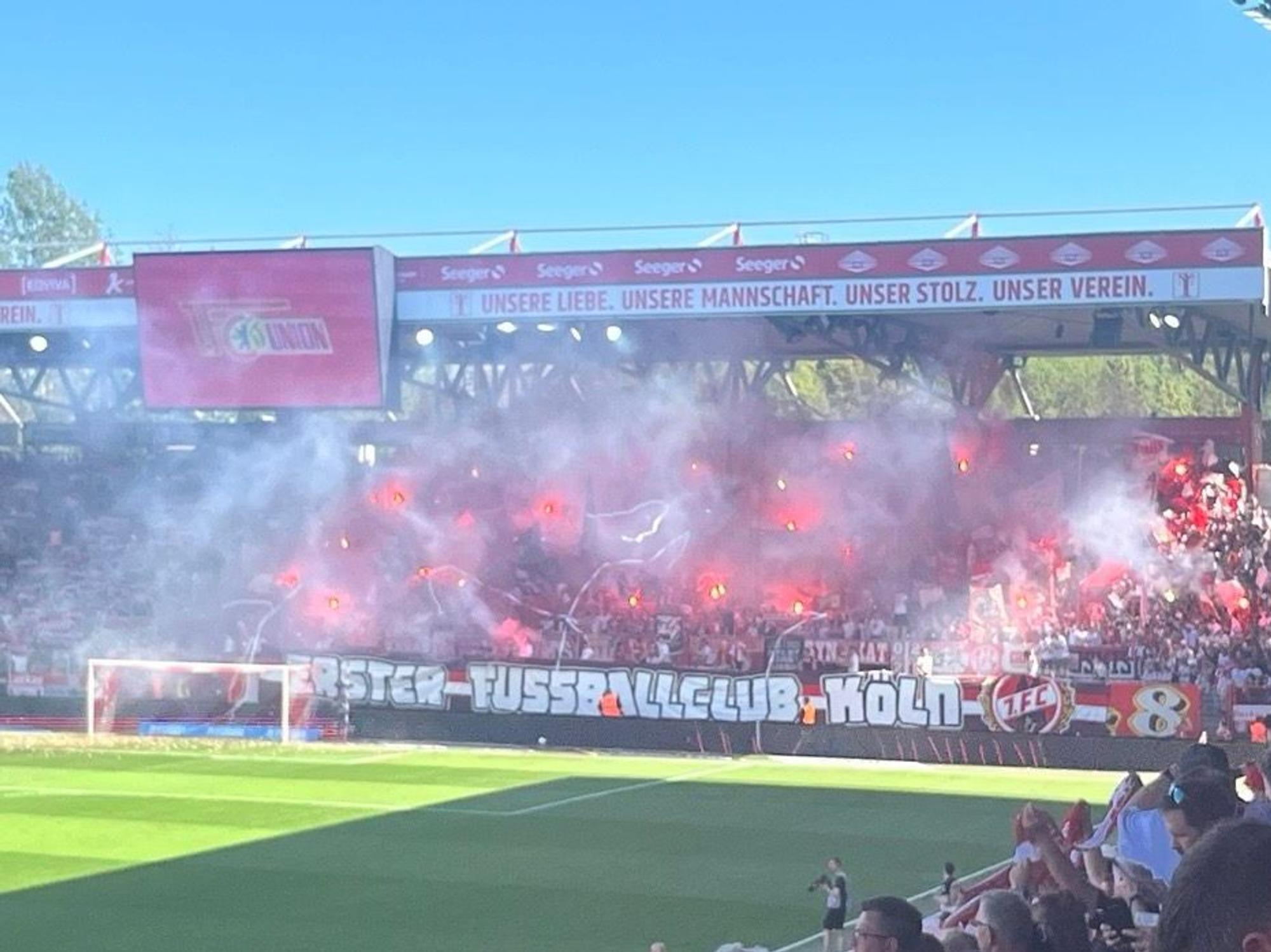 Pyro der Kölner bei Union Berlin