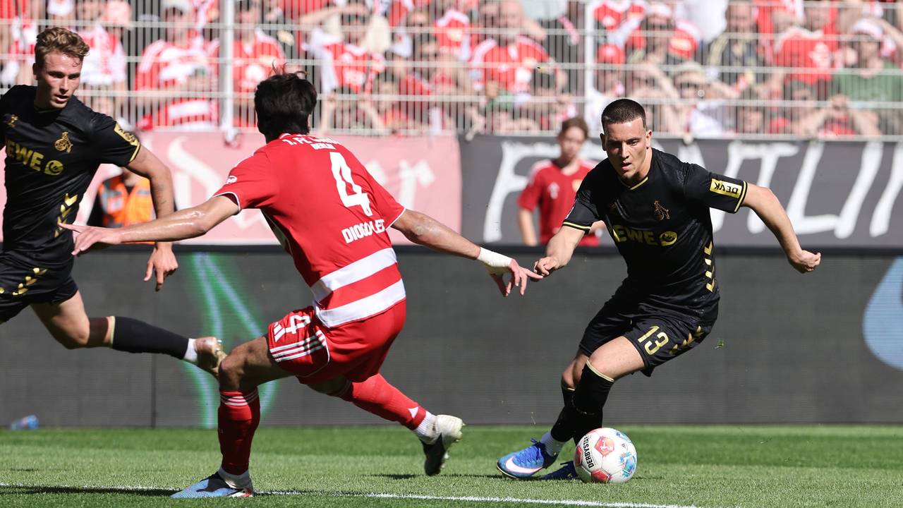 Said El Mala im Dribbling gegen Diogo Leite.
