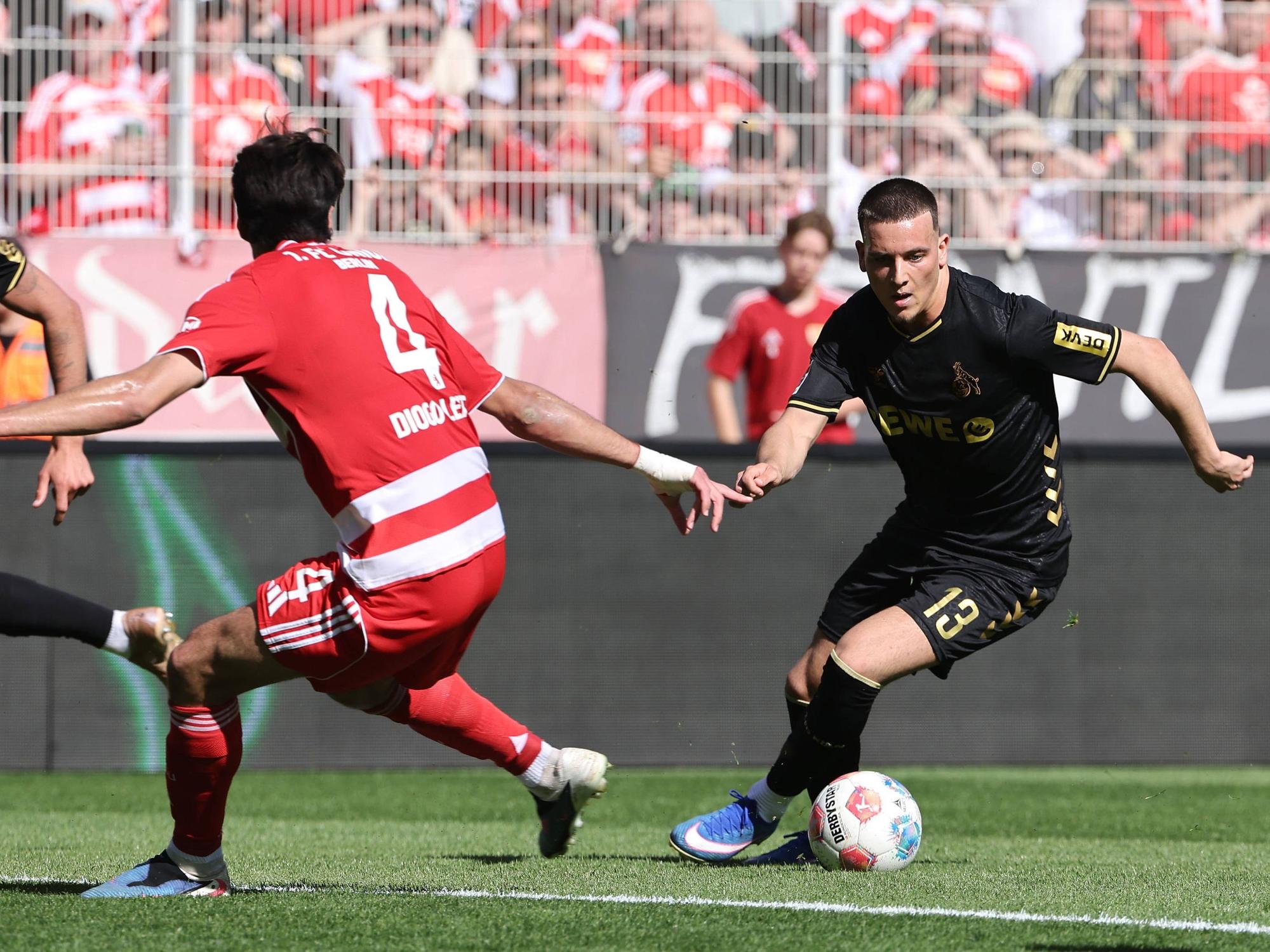 Said El Mala im Dribbling gegen Diogo Leite.