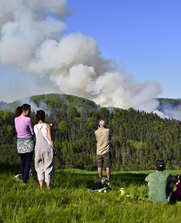 Waldbrand im Nationalpark Böhmische Schweiz