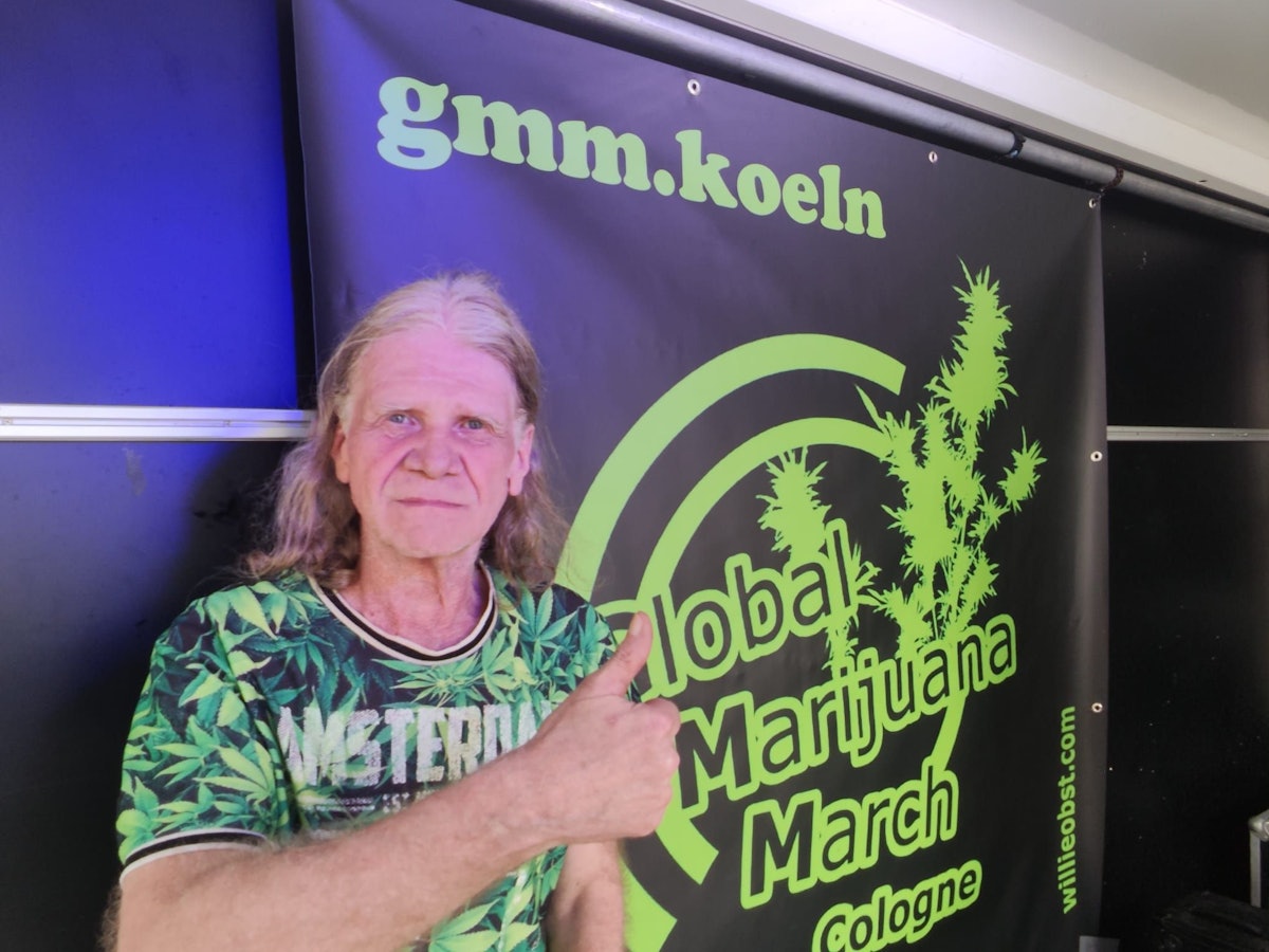 Anmelder der Kundgebung: Willie Obst (Vorsitzender Cannabis Solutions Cologne e. V.)