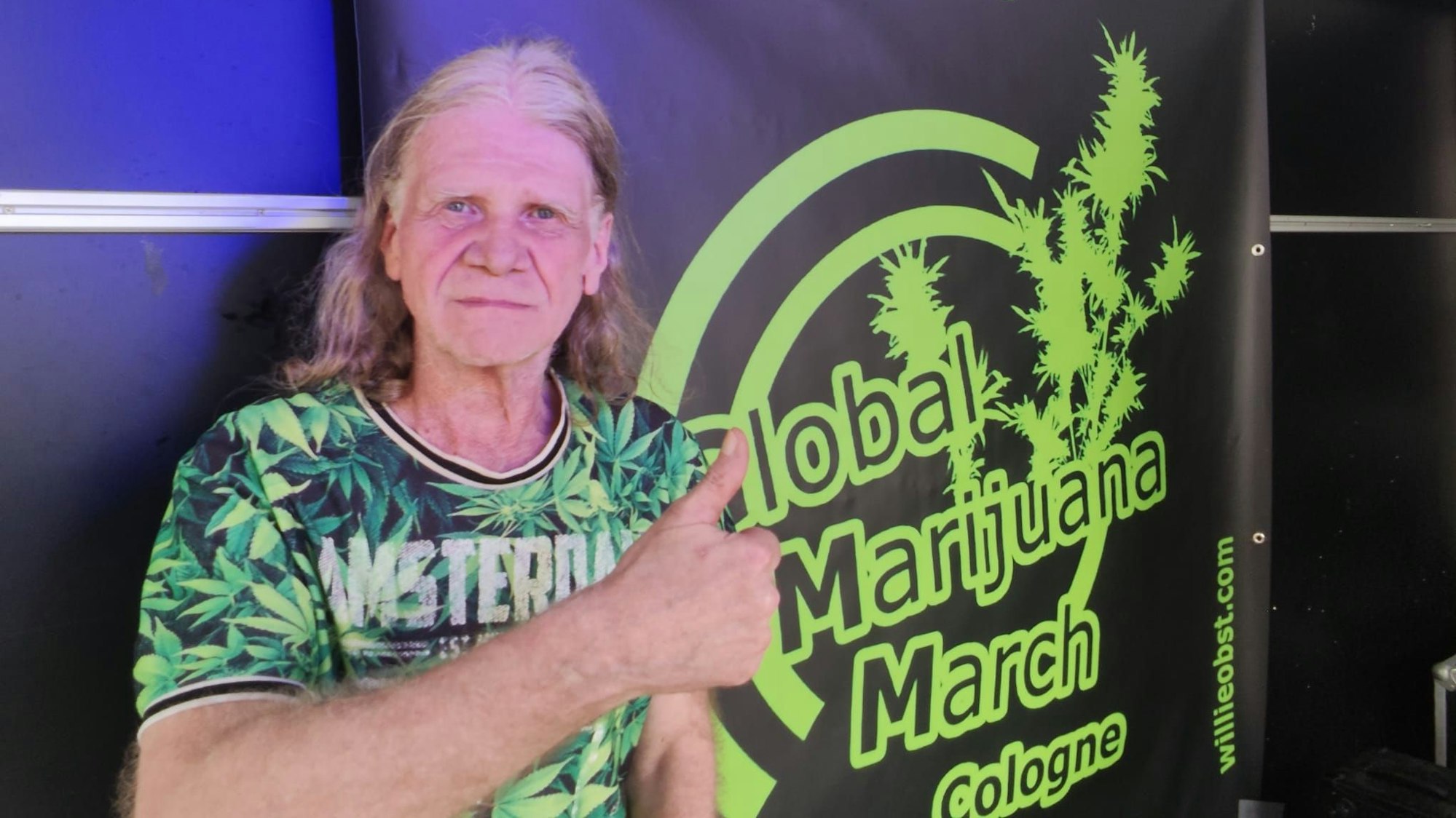Anmelder der Kundgebung: Willie Obst (Vorsitzender Cannabis Solutions Cologne e. V.)