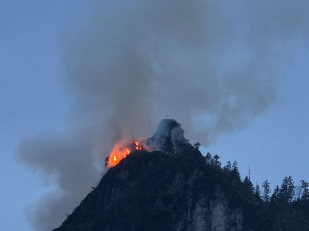 Waldbrand bei Ruhpolding