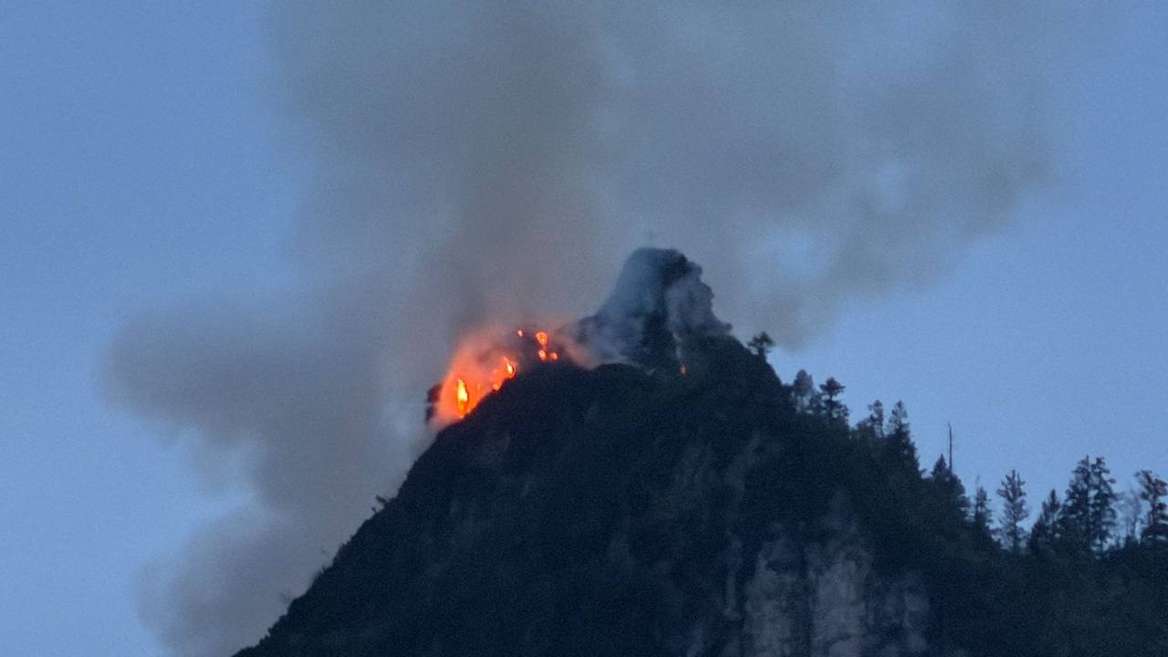 Waldbrand bei Ruhpolding