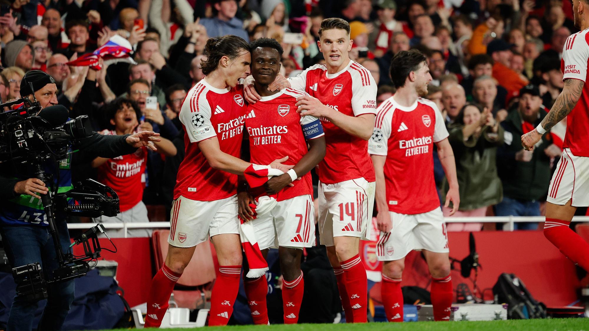 Jubel bei den Arsenal-Profis.