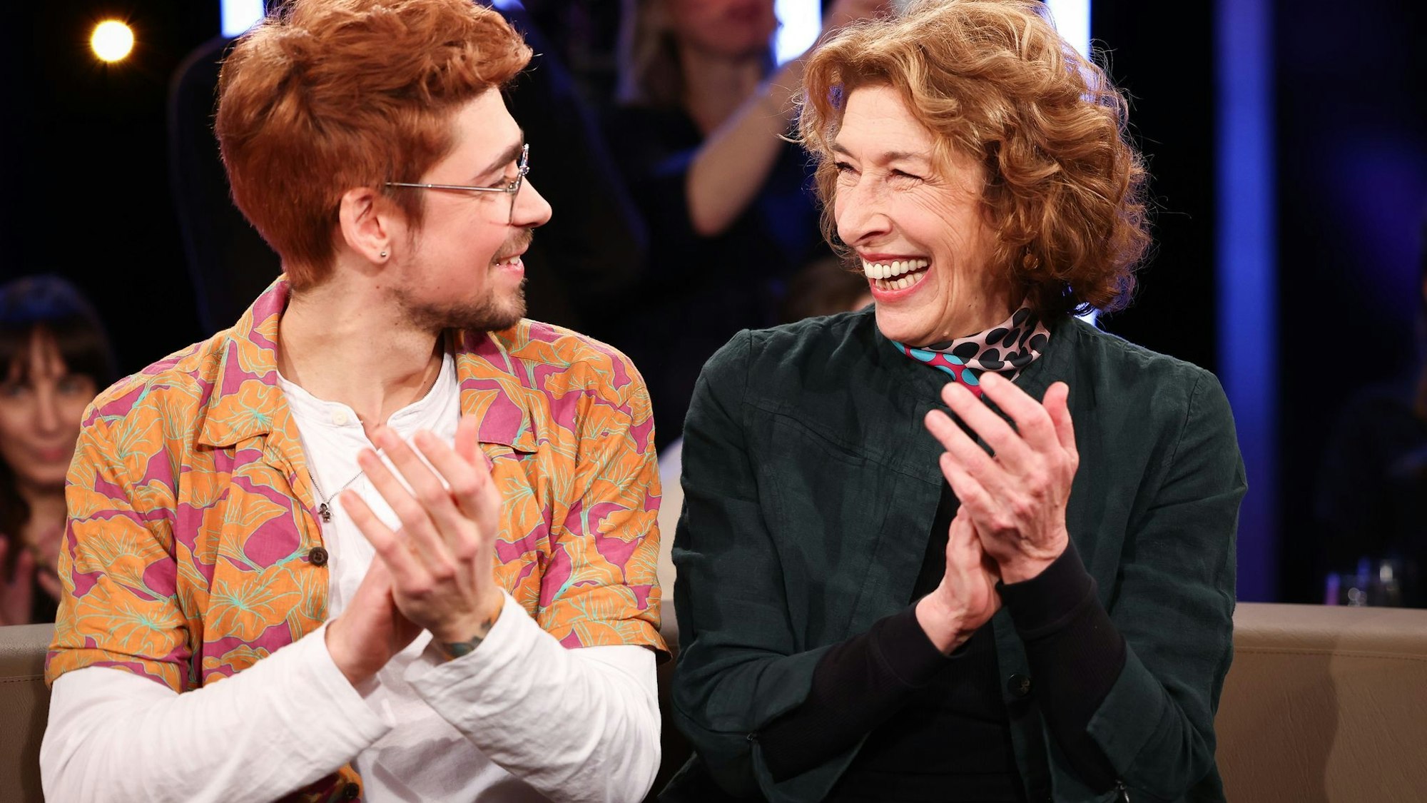 Adele Neuhauser und Sohn