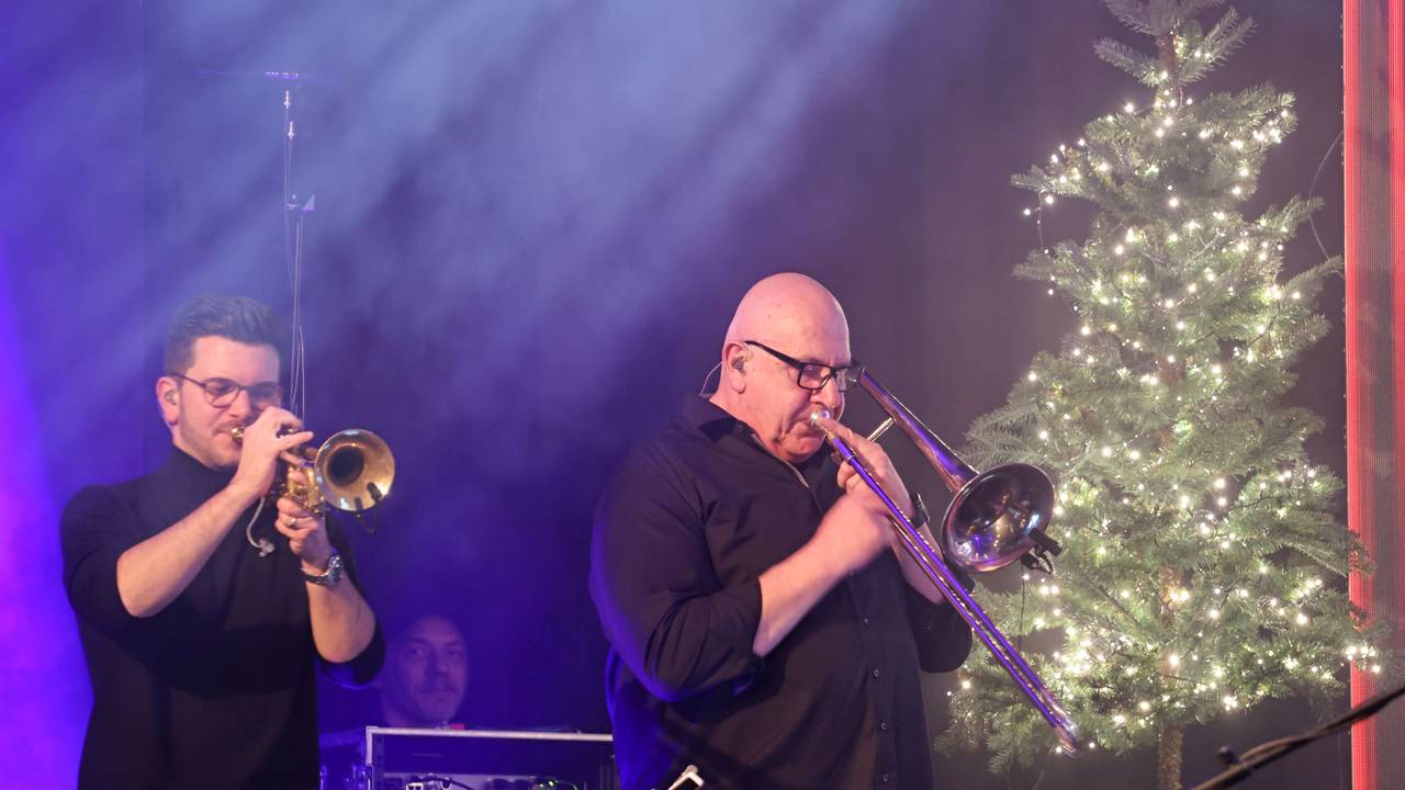Michael Kuhl an der Trompete und „Richie“ Hellenthal an der Posaune
