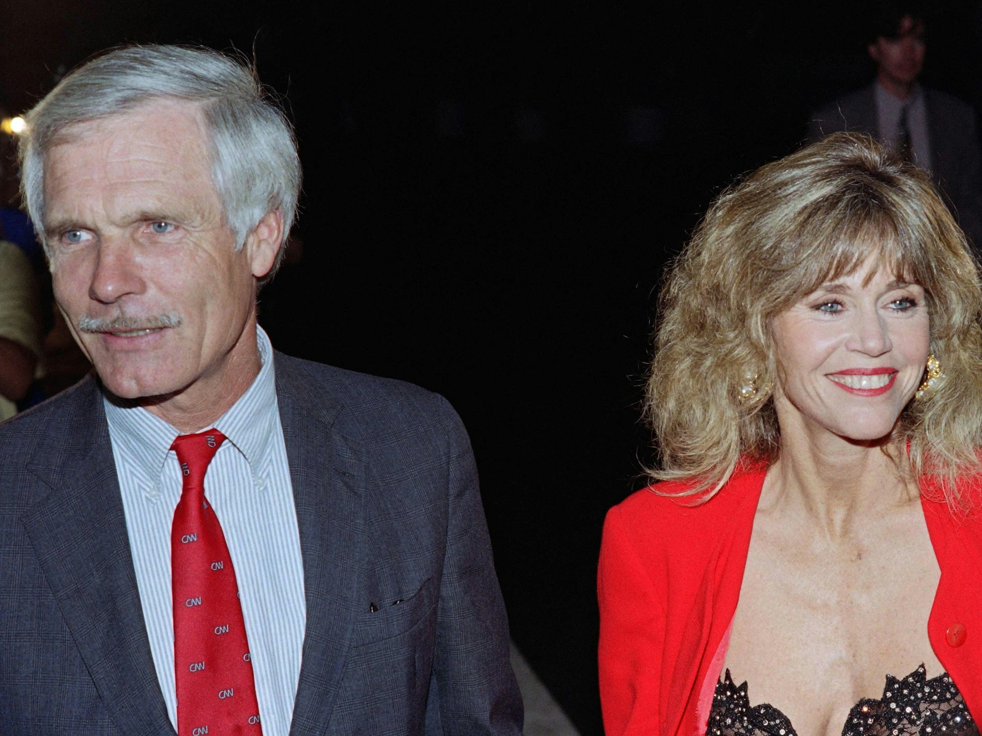 Ted Turner mit seiner damaligen Ehefrau, Hollywood-Schauspielerin und Oscar-Preisträgerin Jane Fonda.