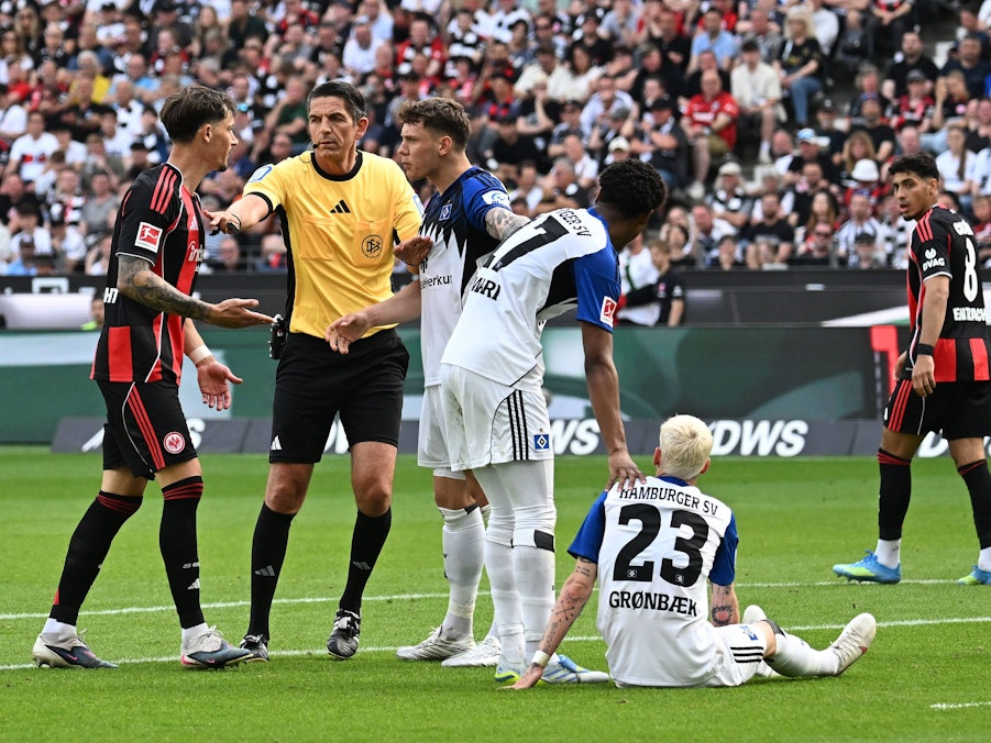 Deniz Aytekin im Einsatz beim Spiel Frankfurt gegen Hamburg.