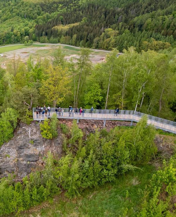 Neue Aussichtsplattform am Wismut-Schacht 371
