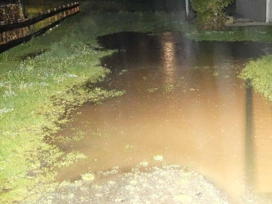 Überschwemmung nach starkem Regen