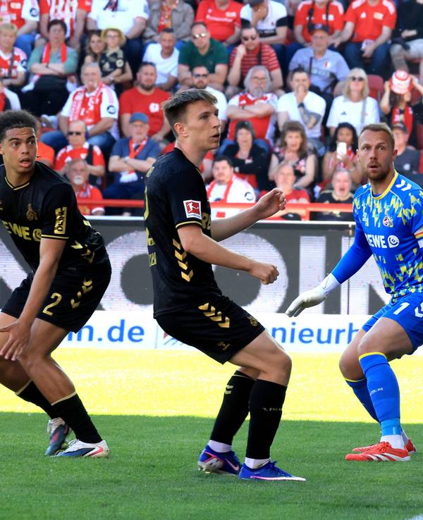 Kristoffer Lund im Einsatz für den FC gegen Union Berlin