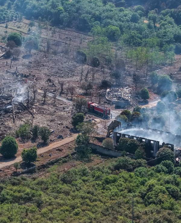 Explosion in Feuerwerksfabrik in China