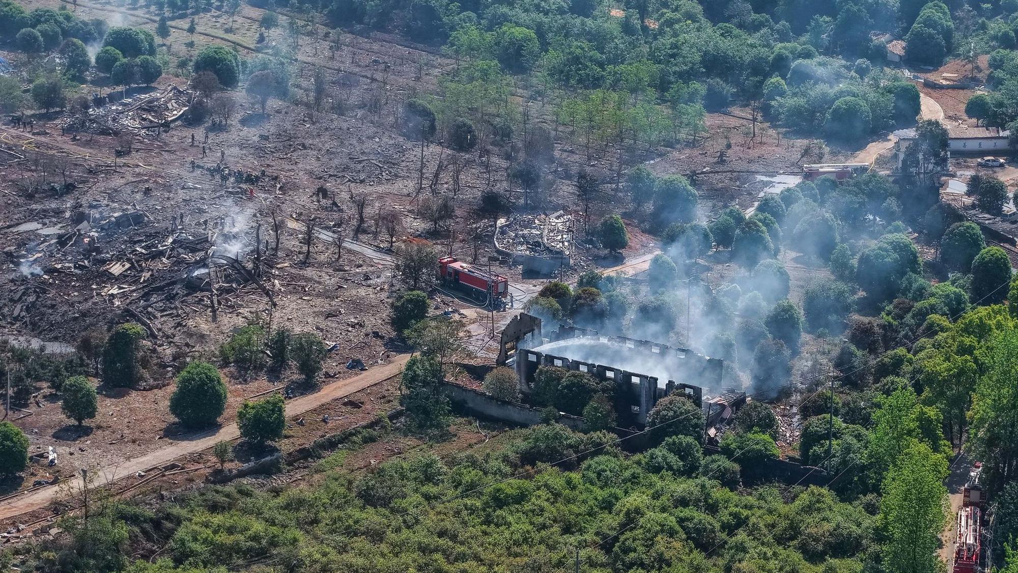 Explosion in Feuerwerksfabrik in China