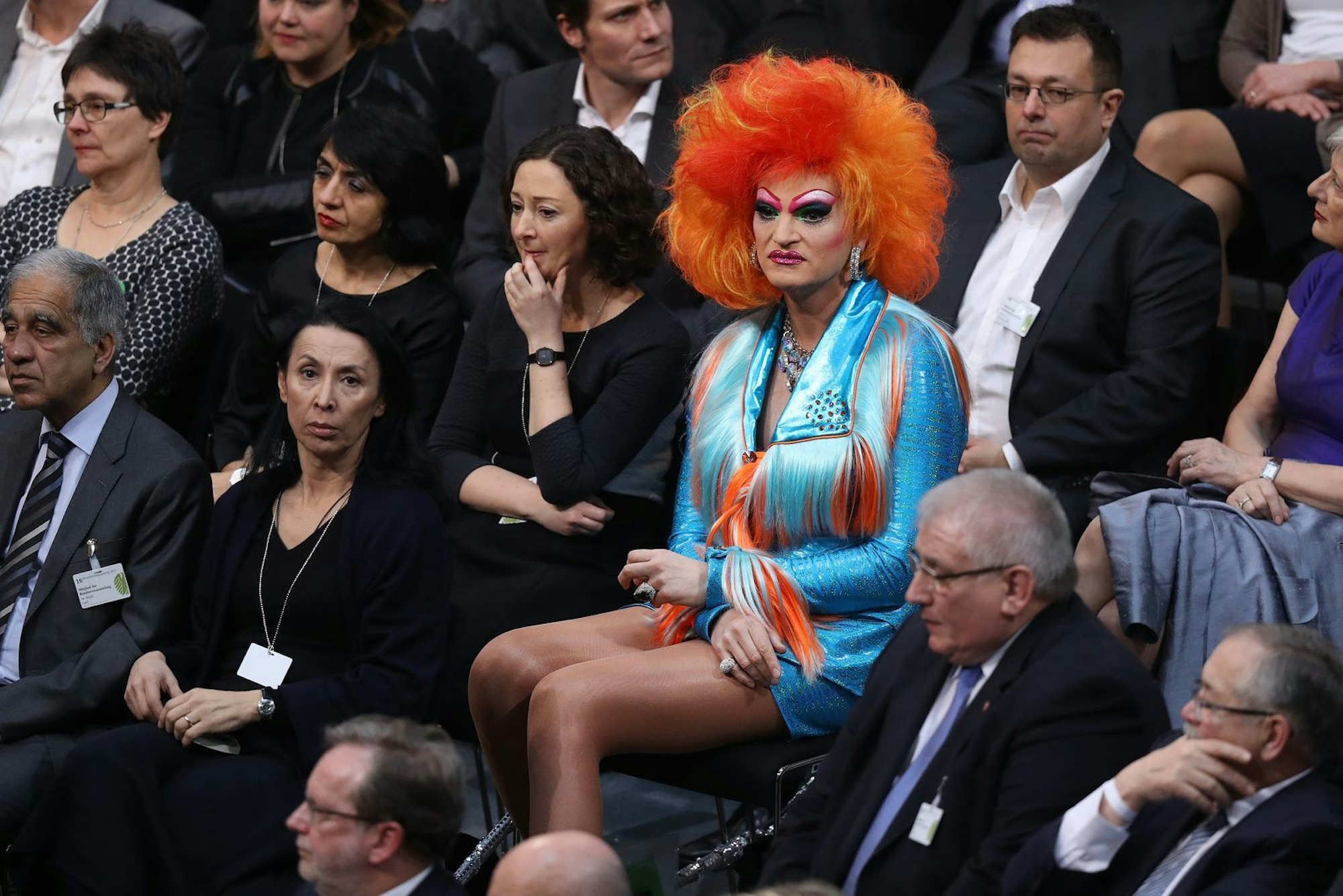 Als erste Drag Queen in der Geschichte Deutschlands nahm Olivia Jones 2017 an der Wahl des Bundespräsidenten teil. (Bild: 2017 Getty Images/Sean Gallup)