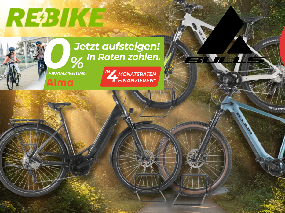3 Bulls Bikes vor einem Fahrradweg abgebieldet.