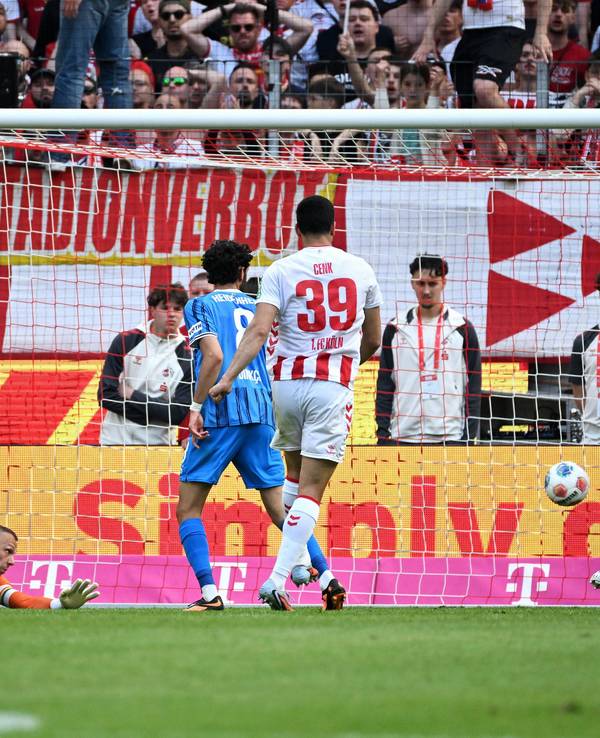 Tor für den 1. FC Heidenheim gegen den 1. FC Köln.