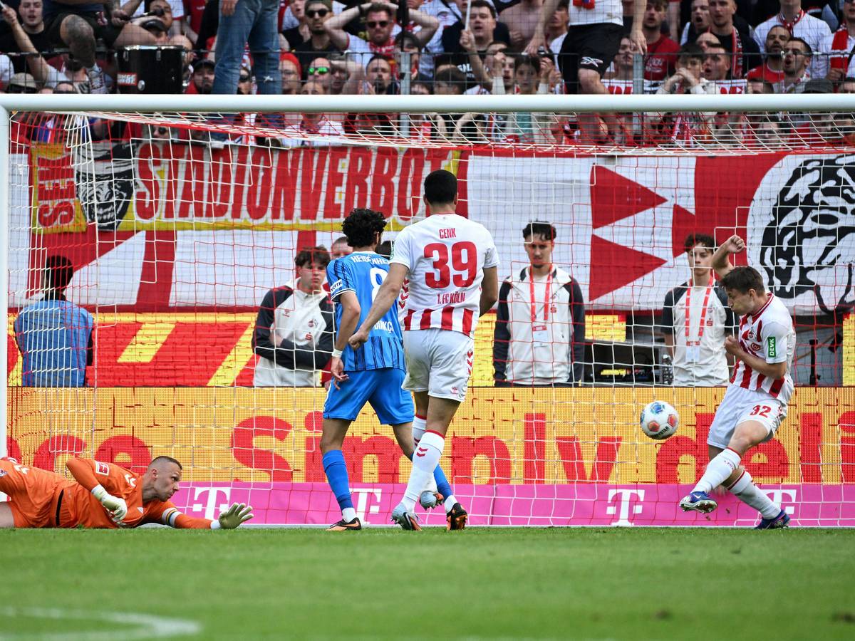 Tor für den 1. FC Heidenheim gegen den 1. FC Köln.