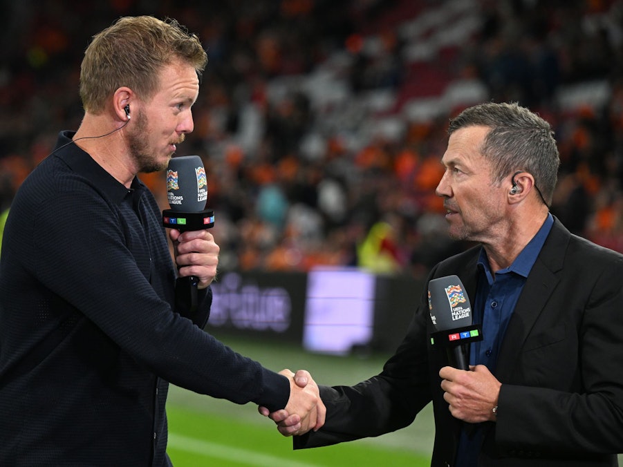 Julian Nagelsmann (l) und Lothar Matthäus