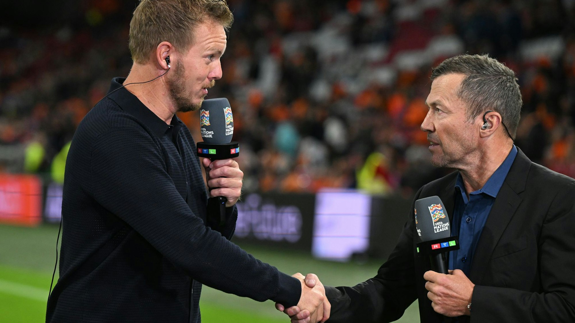 Julian Nagelsmann (l) und Lothar Matthäus