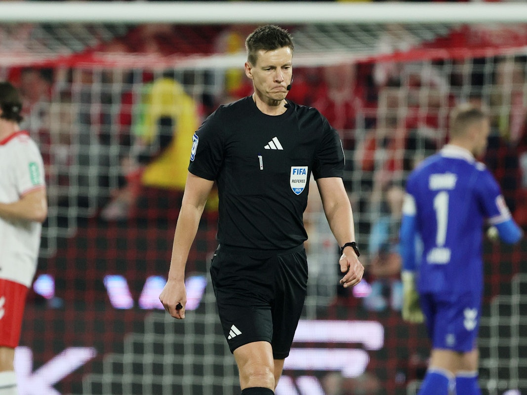 Schiedsrichter Daniel Siebert läuft über den Platz.