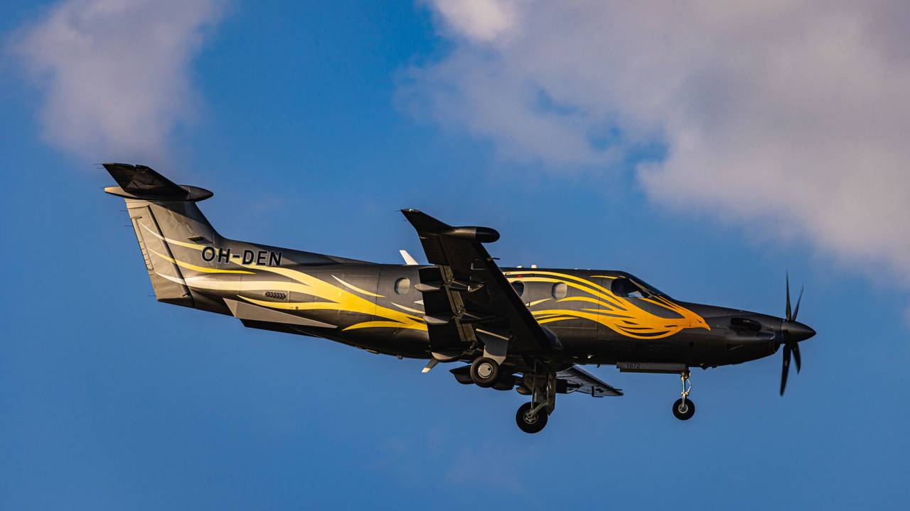 Pilatus PC-12 im Flug.