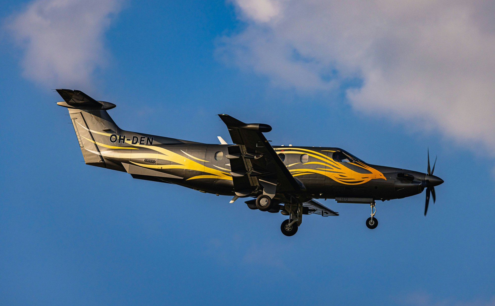 Pilatus PC-12 im Flug.