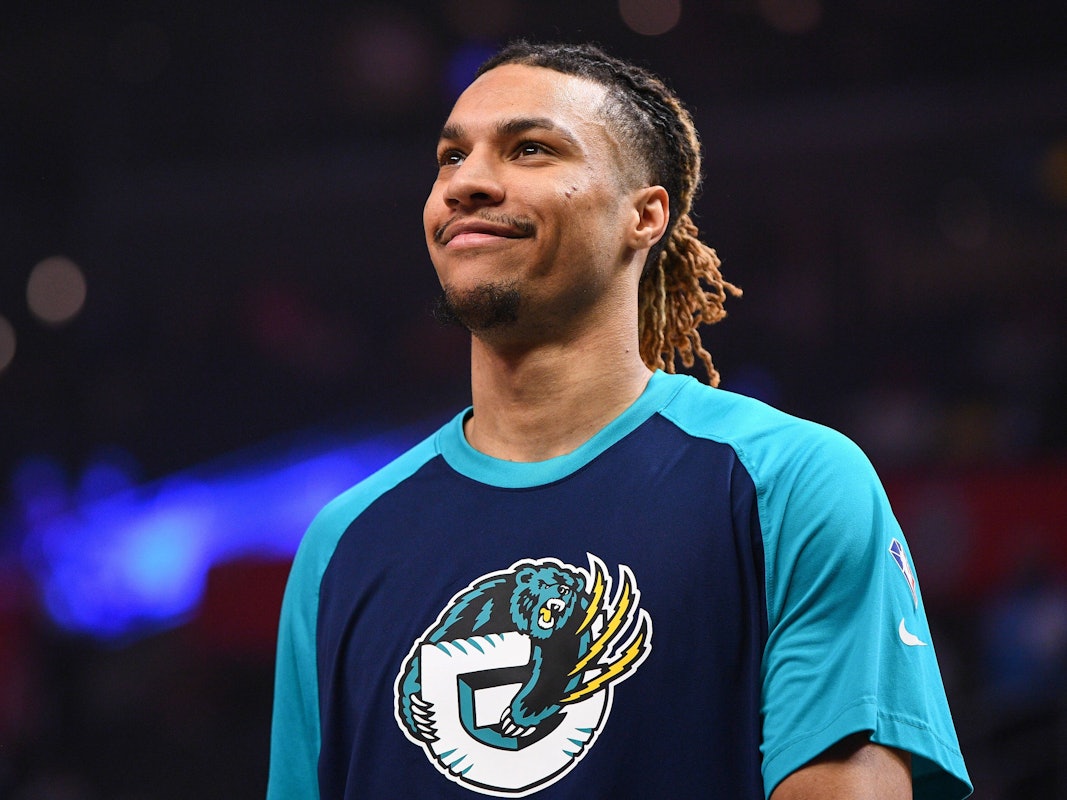 Brandon Clarke mit guter Laune vor dem Spiel.