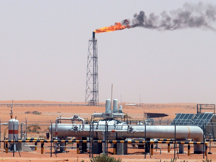 Ölfeld in Saudi-Arabien