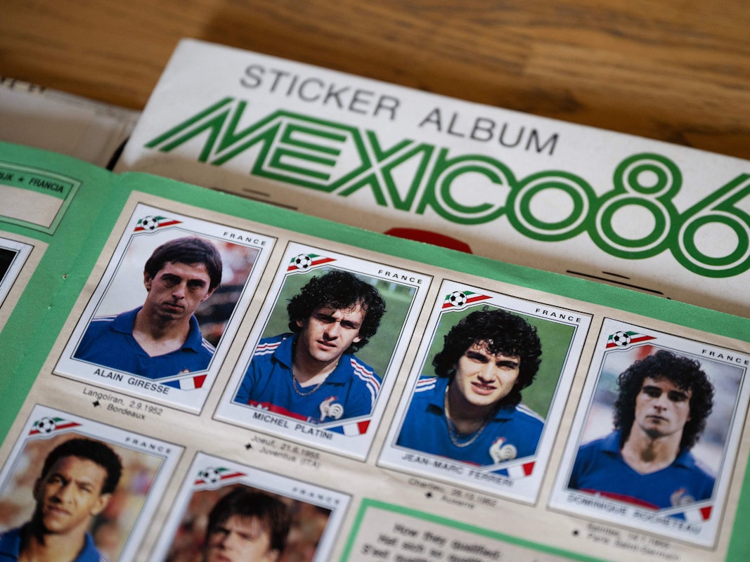 Blick in das Panini-WM-Album von 1986
