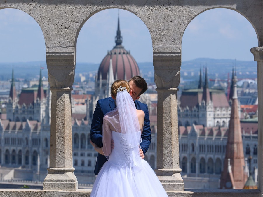 Hochzeitspaar in Budapest