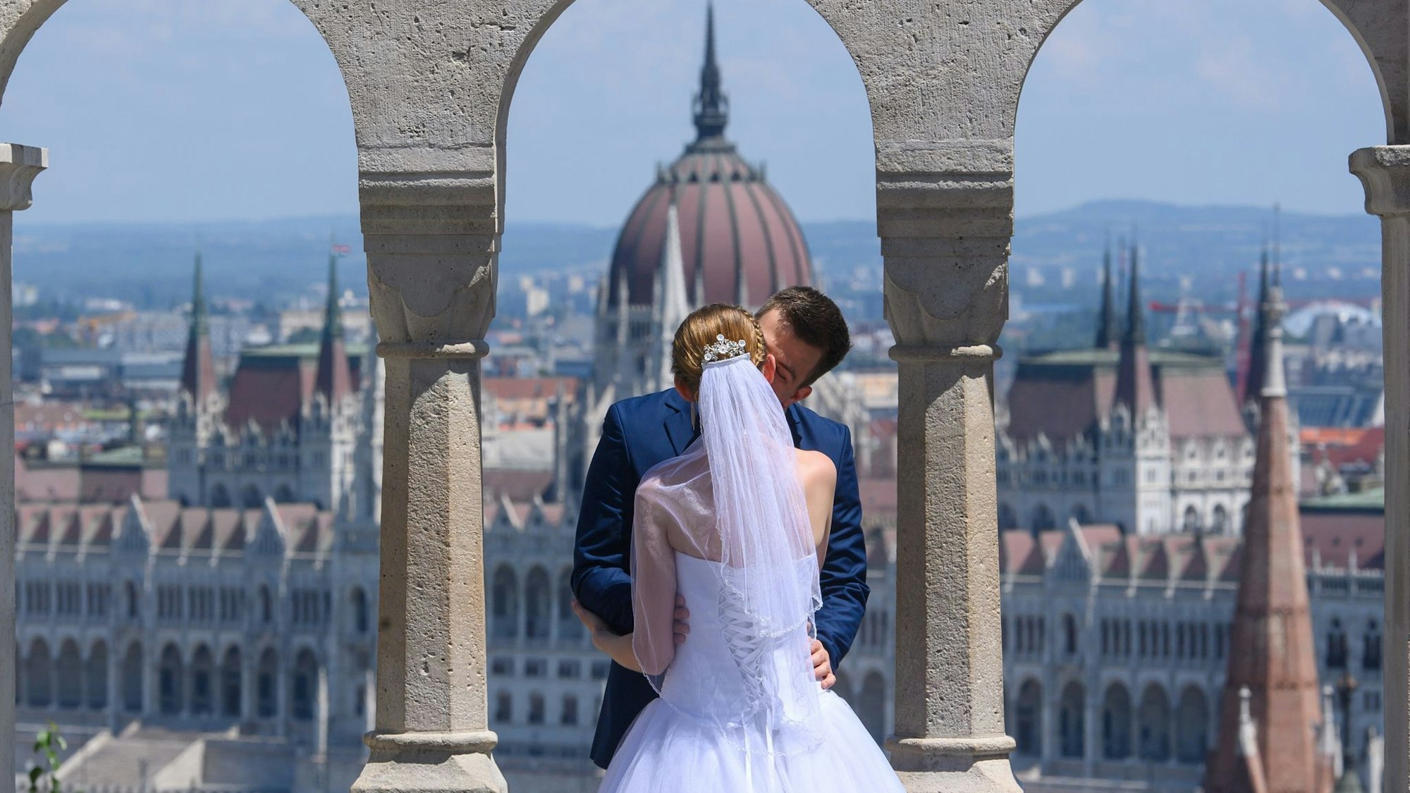 Hochzeitspaar in Budapest