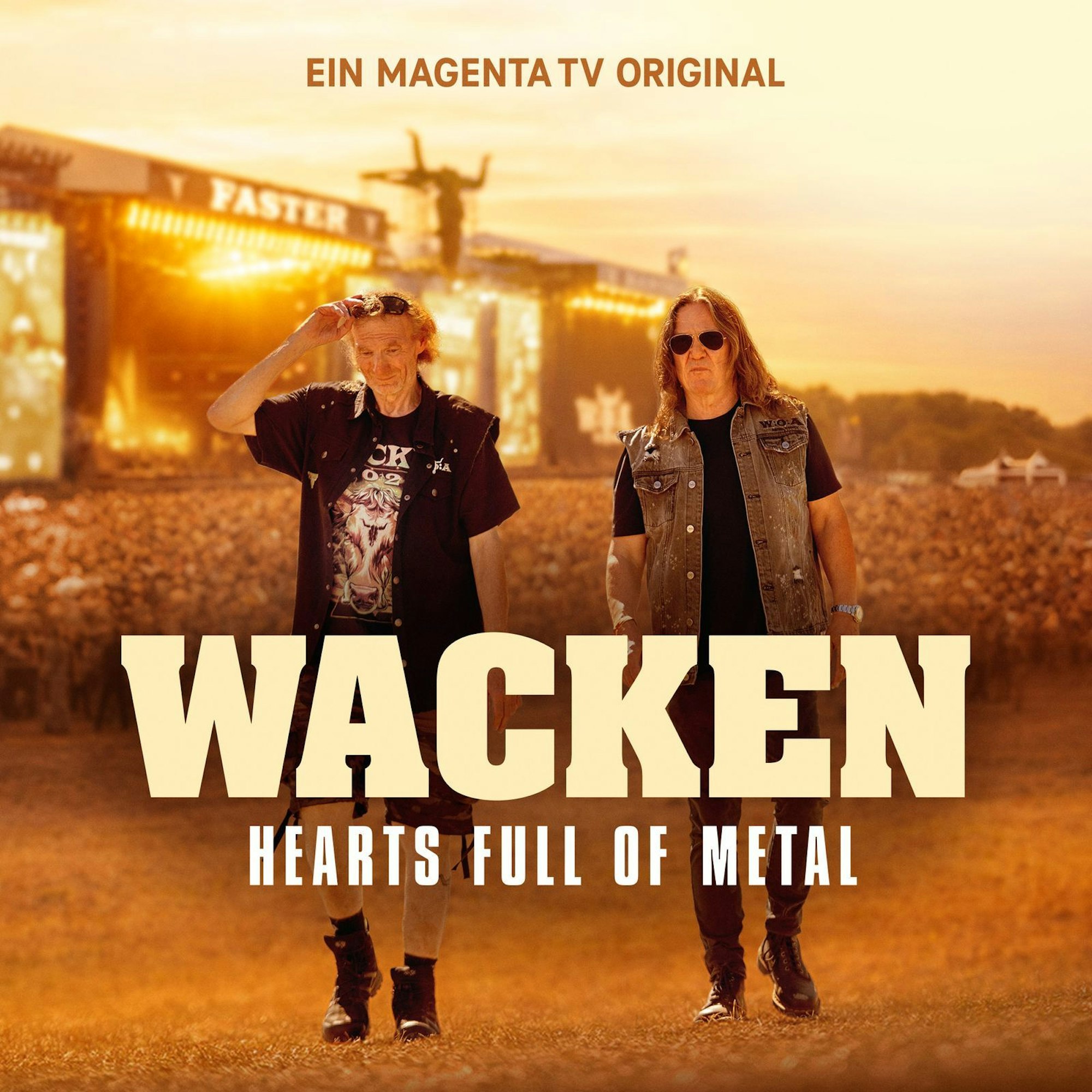 Der Film „Wacken - Hearts Full of Metal“ erzählt die ganze Geschichte von Holger Hübner (links) und Thomas Jensen: zwei Freunde vom Dorf, die das größte Metal-Festival der Welt verantworten. (Bild: Magenta TV )