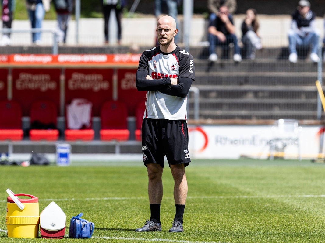 Abschlusstraining im Franz-Kremer-Stadion mit René Wagner (1. FC Köln).