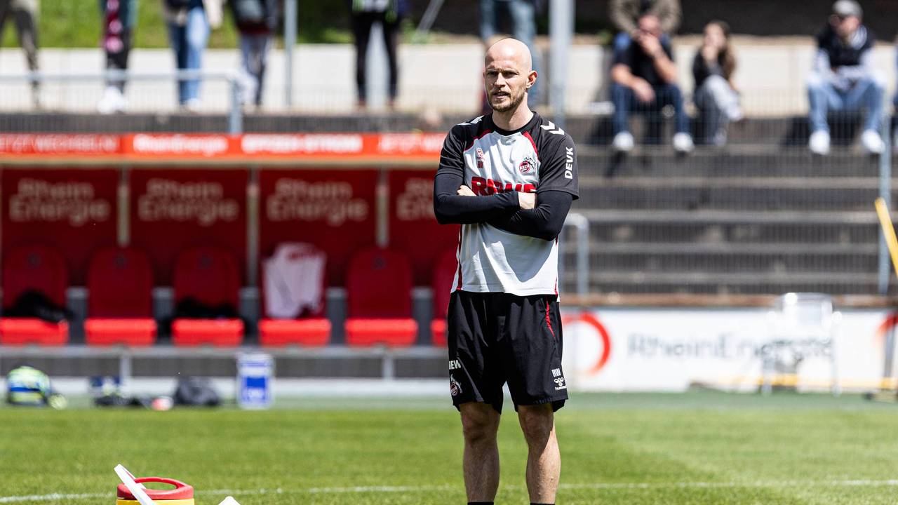 Abschlusstraining im Franz-Kremer-Stadion mit René Wagner (1. FC Köln).