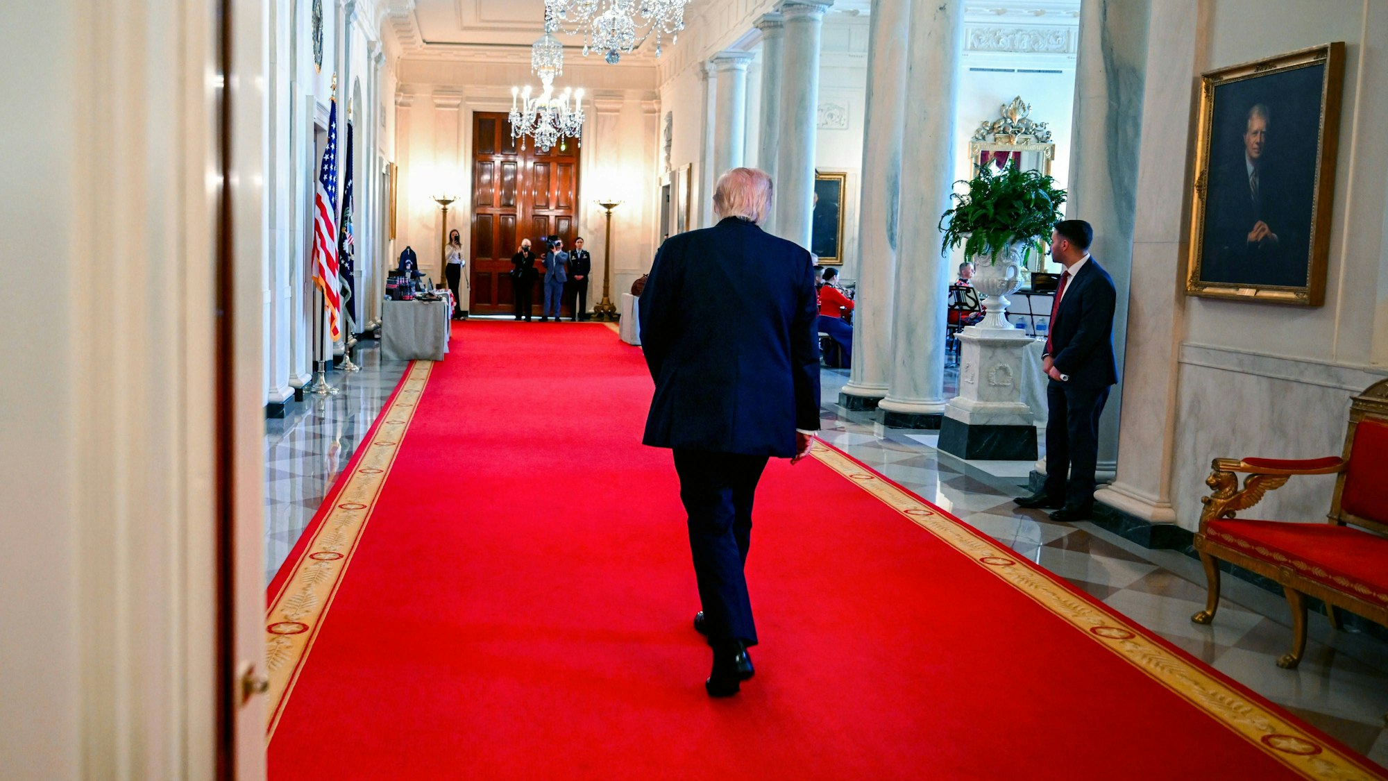 Sein Rückhalt in der Bevölkerung schwindet: US-Präsident Donald Trump, hier Anfang Mai im Weißen Haus.