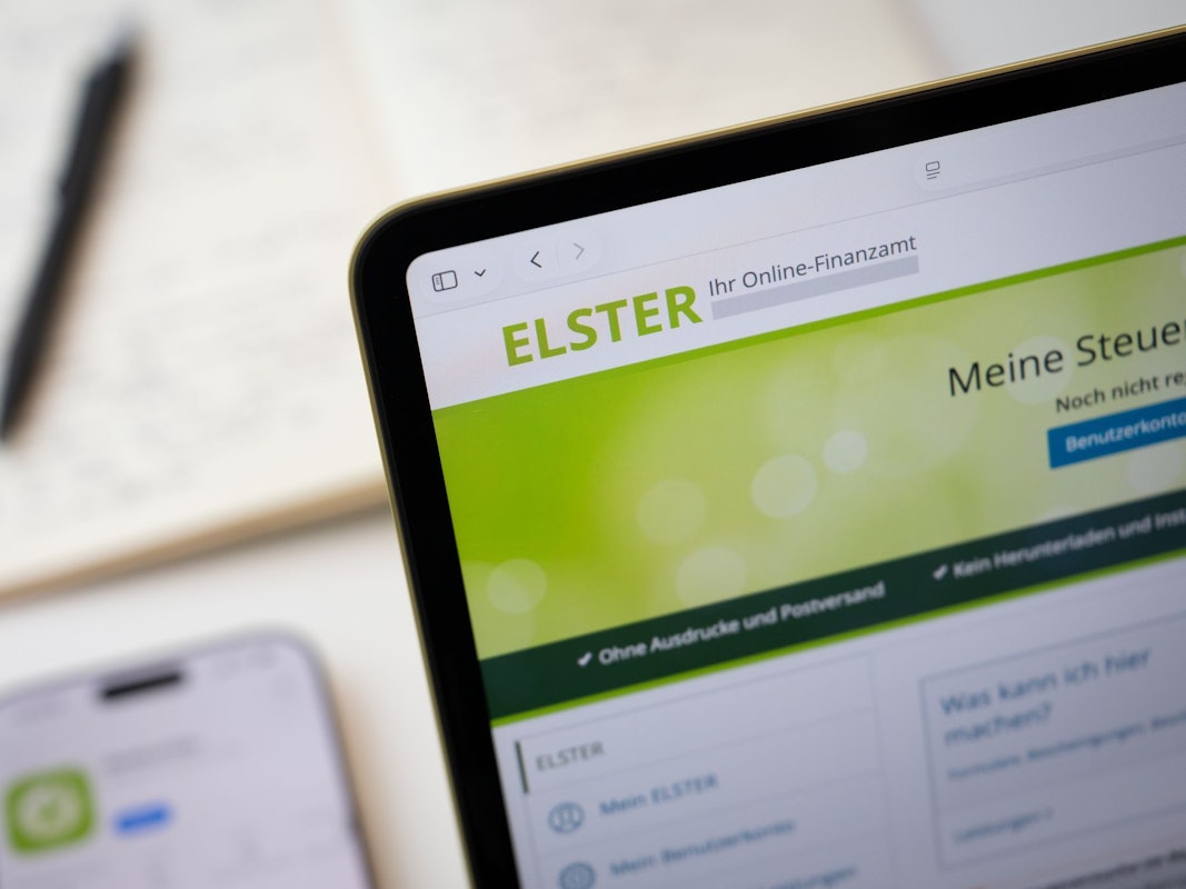 Das Online-Finanzamt «Mein ELSTER» auf einem Laptop