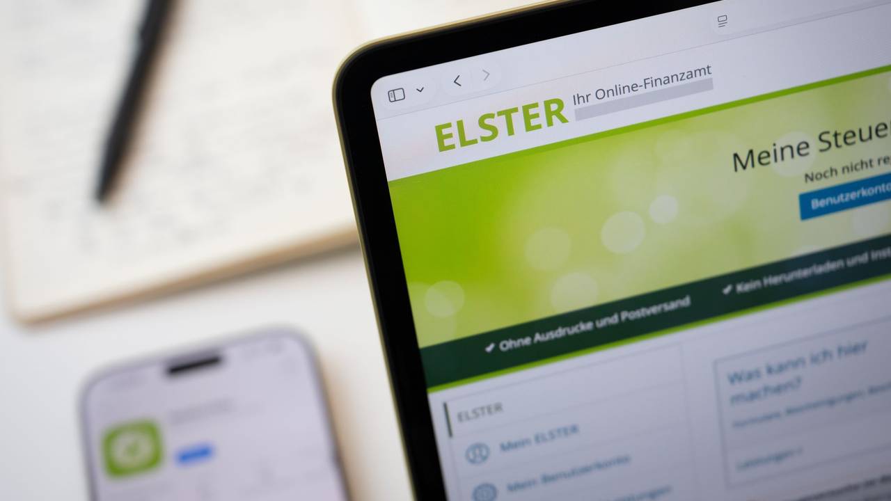Das Online-Finanzamt «Mein ELSTER» auf einem Laptop