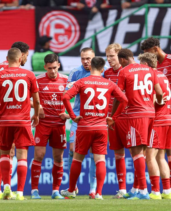 Spielerkreis bei Fortuna Düsseldorf.