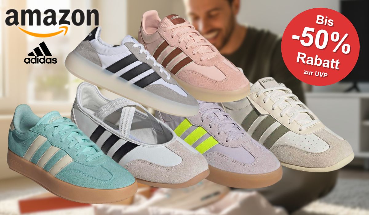 Adidas-Hammer bei Amazon: Beliebte Sneaker ab 28 Euro – bis zu 50% Rabatt!
