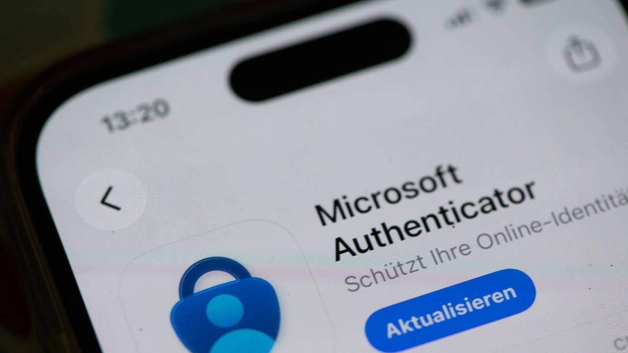 Die Microsoft Authenticator-App auf einem Smartphone