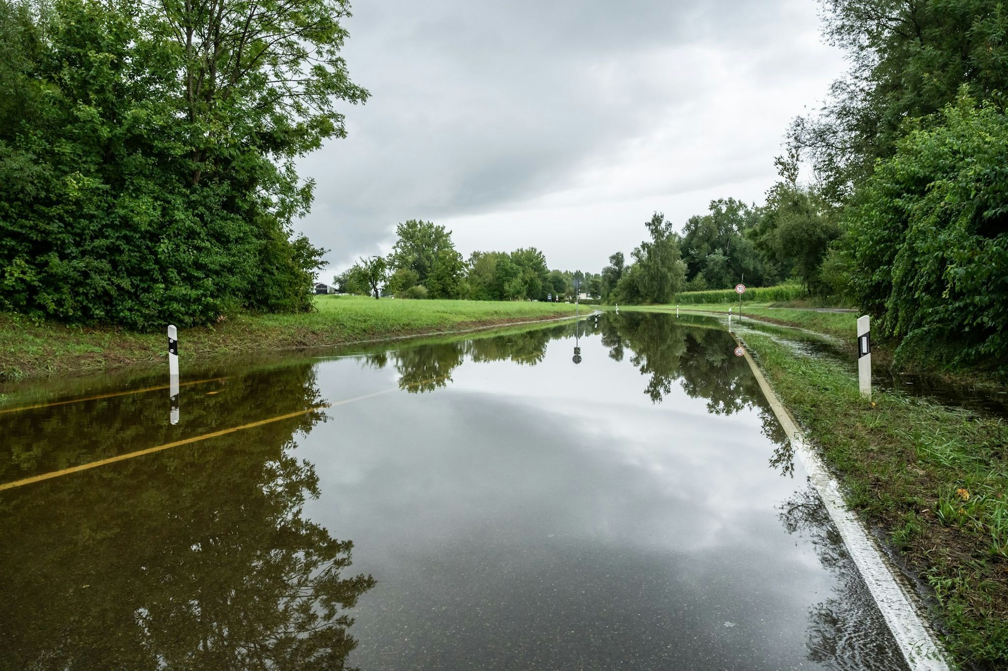 Überflutungen wegen Starkregen in Baden-Württemberg